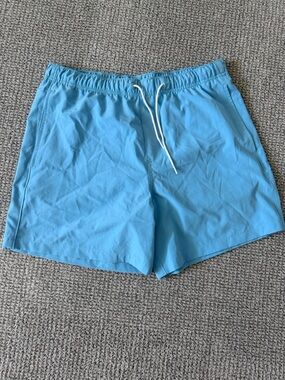 Hollister Men's Aqua Blue Swim Trunks